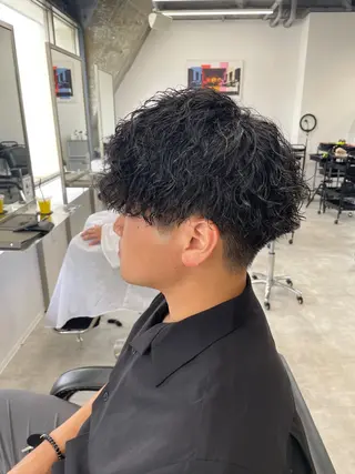 ショート パーマ メンズ メンズパーマ/新潟/ 万代／田崎亮🌟のヘアスタイル