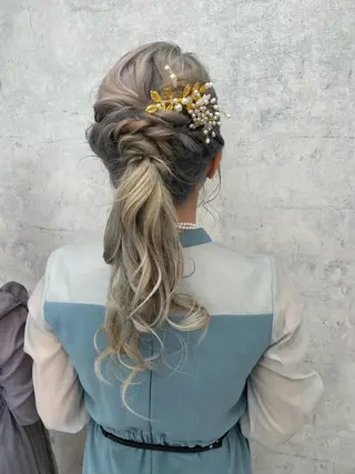 ロング カラー ヘアアレンジ 似合わせ🌿‬髪質 改善🧸RYUGOのヘアスタイル