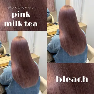 セミロング カラー 柔らかいbeige ￤韓国￤🩰マユ🩰のヘアスタイル