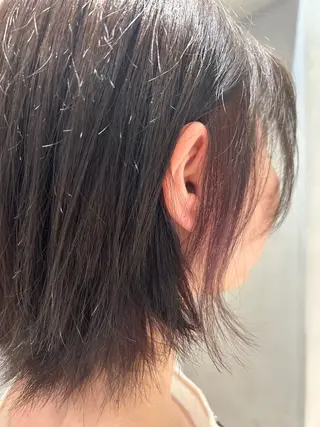 ミディアム カラー 玉田 千智のヘアスタイル