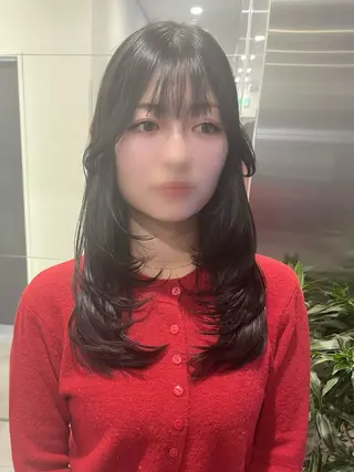 セミロング 韓国レイヤーカット/ chikaのヘアスタイル