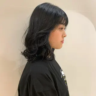 ミディアム ロングパーマ木村 ボブパーマのヘアスタイル