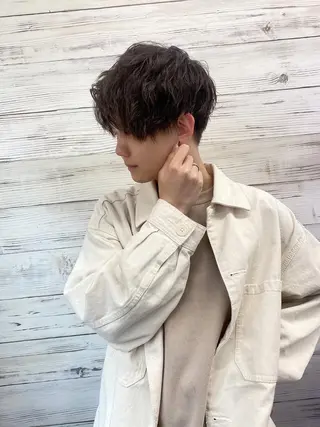 ショート カラー パーマ メンズ LAVENDIA 初音のヘアスタイル