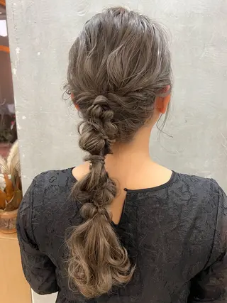 ロング ヘアアレンジ 谷町/Le'a /竹原しおなのヘアスタイル