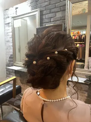 ミディアム ヘアアレンジ Hair Labo ASH  あみん♡のヘアスタイル