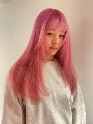 ロング カラー 柔らかレイヤー× 透け感カラー/SUのヘアスタイル