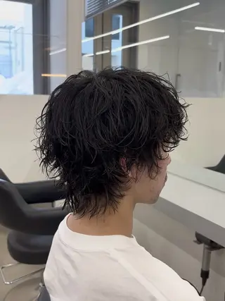 ショート パーマ メンズ なりたひろと / フェザーパーマのヘアスタイル