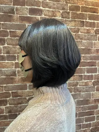 ミディアム カラー パーマ メンズ キッズ ネイル マツエク・マツパ アイブロウ 久木原 ゆりのヘアスタイル