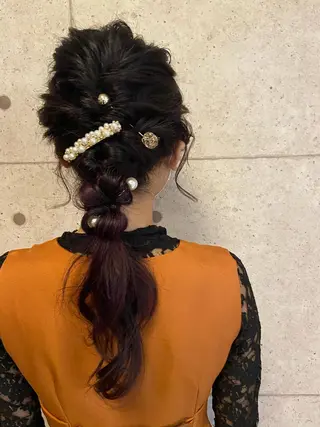 ロング カラー パーマ ヘアアレンジ 似合わせhair🌼 misakiのヘアスタイル