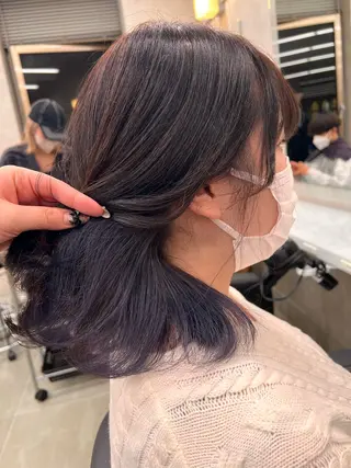 セミロング 💖札幌カラー 指名No.1💖玲奈のヘアスタイル