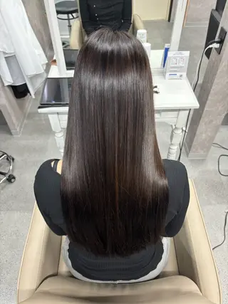 ロング かがみ/メンテナンス カット無料のヘアスタイル