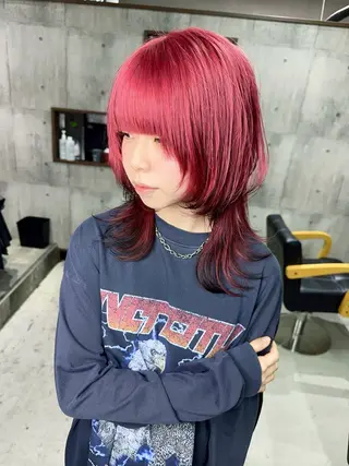 ミディアム カラー かずくん🦩名古屋 ハイトーン/レイヤーのヘアスタイル