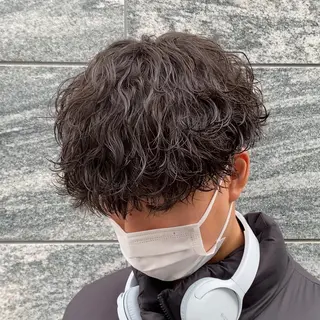 ミディアム カラー パーマ ヘアアレンジ メンズ キッズ ネイル マツエク・マツパ アイブロウ ✂️メンズカット ひろき✂️のヘアスタイル