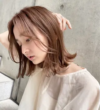 ミディアム カラー 心斎橋韓国ボブ 好原良真のヘアスタイル