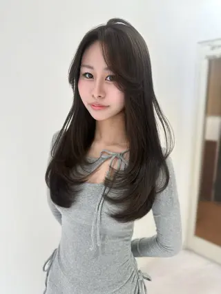 ロング カラー 上野/韓国hair 🤍MOEKA🤍のヘアスタイル