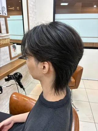 ミディアム メンズ 髪質改善/ブラック ヘア/リンのヘアスタイル