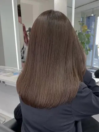 セミロング カラー グレージュ/ベージュ /経堂/sana🌱のヘアスタイル