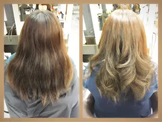 ミディアム セミロング ロング カラー boutique misakiのヘアスタイル