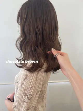 セミロング カラー GOODDAY ヘアサロンのヘアスタイル