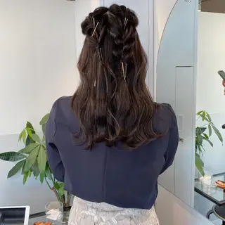 ロング カラー ヘアアレンジ ブリーチなしカラー/ 髪質改善/寺門束のヘアスタイル