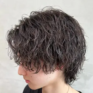 セミロング パーマ ヘアアレンジ メンズ fifth 石川 凪のヘアスタイル