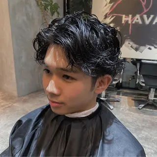 ショート パーマ メンズ fifth JINGUMAE所属・波巻きスパイラルパー マ/シャドウパーマ駿のヘアスタイル