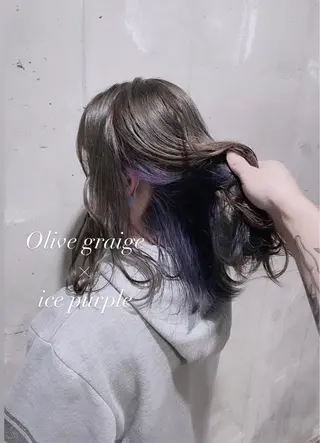 ミディアム カラー パーマ ヘアアレンジ メンズ キッズ ネイル マツエク・マツパ 韓国/トレンド レイヤー【101】のヘアスタイル