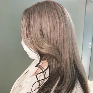 ロング カラー スキバサミを使わない カット🌼唯🌼のヘアスタイル