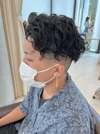 ショート パーマ メンズ サソウ ユリエ🥥のヘアスタイル