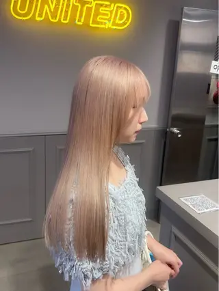 カラー パーマ ヘアアレンジ メンズ キッズ ブリーチなしカラー/ ブラウン/レイヤーのヘアスタイル