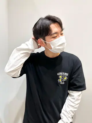 パーマ メンズ 鈴木 啓介のヘアスタイル