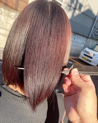 ミディアム カラー 髪質改善特化 安東駿介のヘアスタイル