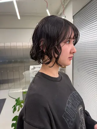 ミディアム カラー パーマ 表参道🌿赤み消し カラー/チナツのヘアスタイル