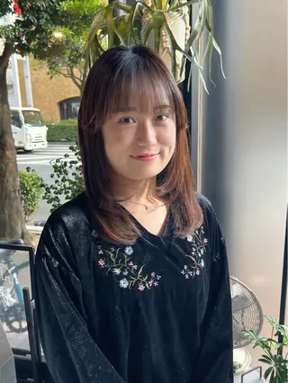 ミディアム カラー 似合わせカット Rinka🌻のヘアスタイル