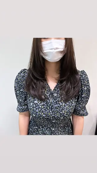 セミロング カラー ヘアアレンジ 🇰🇷韓国スタイル レイヤー/ayanaのヘアスタイル