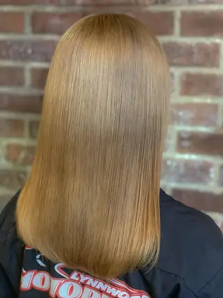 セミロング カラー パーマ AUBE hair garden渋谷所属・✨ハイトーンカラー 🌈モテ髪のヘアスタイル