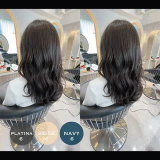 セミロング カラー 佐々木 裕一のヘアスタイル
