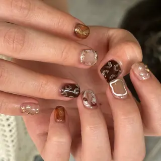 ネイル hinako /個性派ニュアンスのネイルデザイン