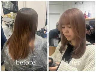 ミディアム カラー 新宿 似合わせカラー HINAのヘアスタイル