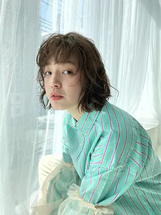 ミディアム 透明感カラー/京橋/ reikoのヘアスタイル