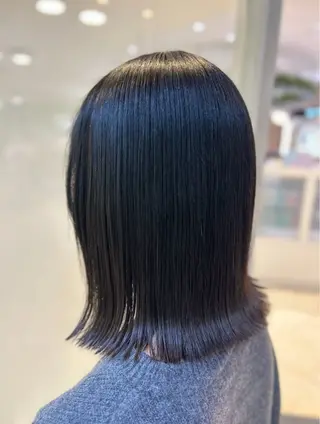 ミディアム パーマ 縮毛矯正/髪質改善/ 艶髪ササキナツミのヘアスタイル