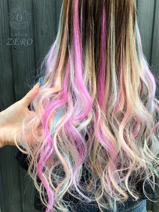 ロング カラー ヘアアレンジ Hair Make Salon ZEROのヘアスタイル