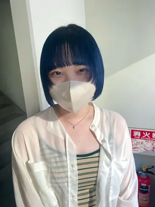 ショート デザインカラー/ボブ ブリーチカラー/ユリのヘアスタイル