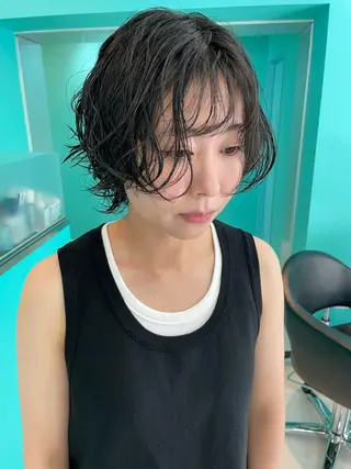 ショート パーマ 🫧ショート/ボブ 池袋西口・泡渕✂️のヘアスタイル