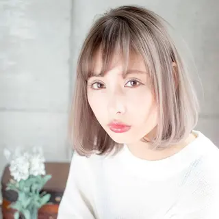 ミディアム カラー 髪質改善、縮毛矯正 店長浅野太郎のヘアスタイル