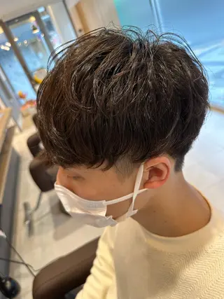 ミディアム パーマ メンズ 💈メンズ特化 美容師サキ💈のヘアスタイル