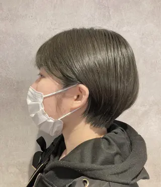ショート カラー スキバサミを使わない カット🌼唯🌼のヘアスタイル