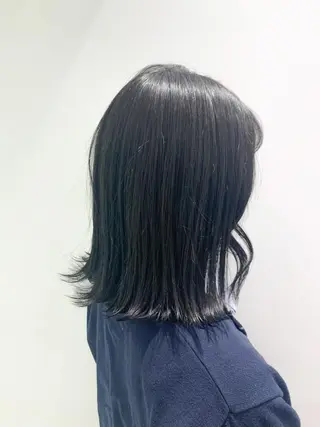 セミロング カラー パーマ ヘアアレンジ ネイル マツエク・マツパ 韓国風ベージュ🤎 赤みなし🌿横浜🤎のヘアスタイル