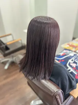 セミロング カラー 🤍 minaのヘアスタイル