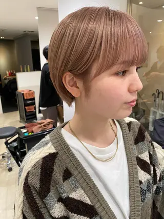 ショート カラー 顔まわりカラー特化 赤津百合絵のヘアスタイル